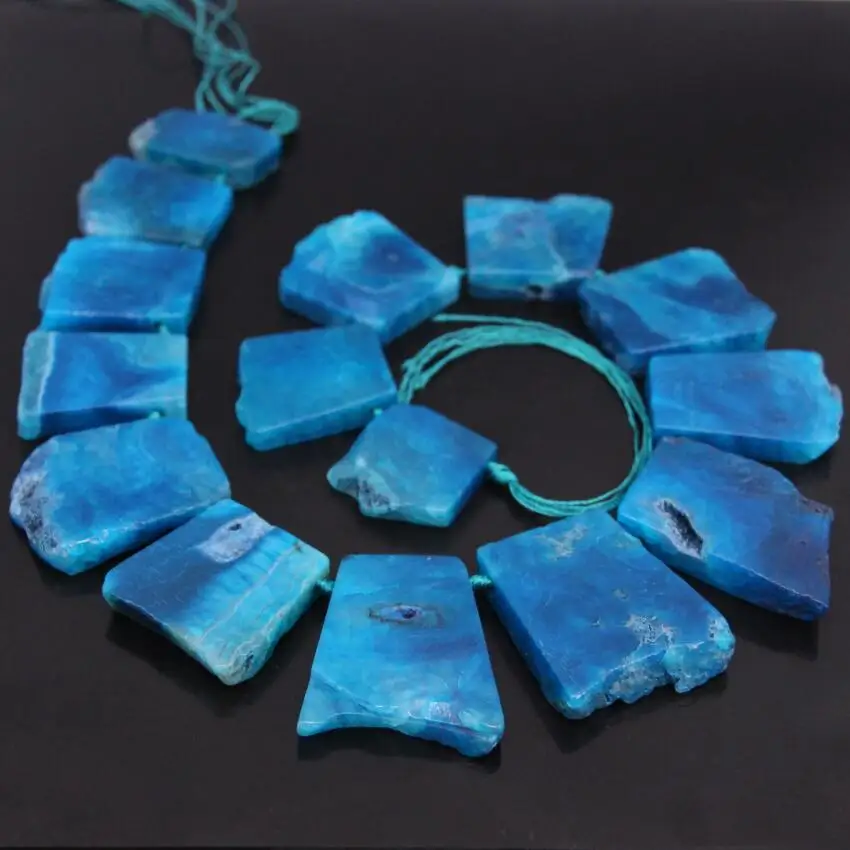 15.5"strand Blue Crack Raw Agates Top Drilled Slab Slice Beads,Natural Gems Slab Nugget pendant graduated Nacklace Jewelry
15.5"strand Blue Crack Raw Agates Top Drilled Slab Slice Beads,Natural Gems Slab Nugget pendant graduated Nacklace Jewelry