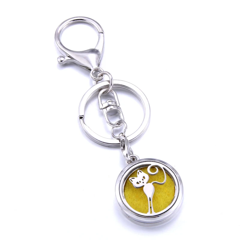 Cat pattern stainless steel aromatherapy key chain perfume diffuser keychain aroma diffuser charm jewelry Hanging ornament
Cat pattern stainless steel aromatherapy key chain perfume diffuser keychain aroma diffuser charm jewelry Hanging ornament