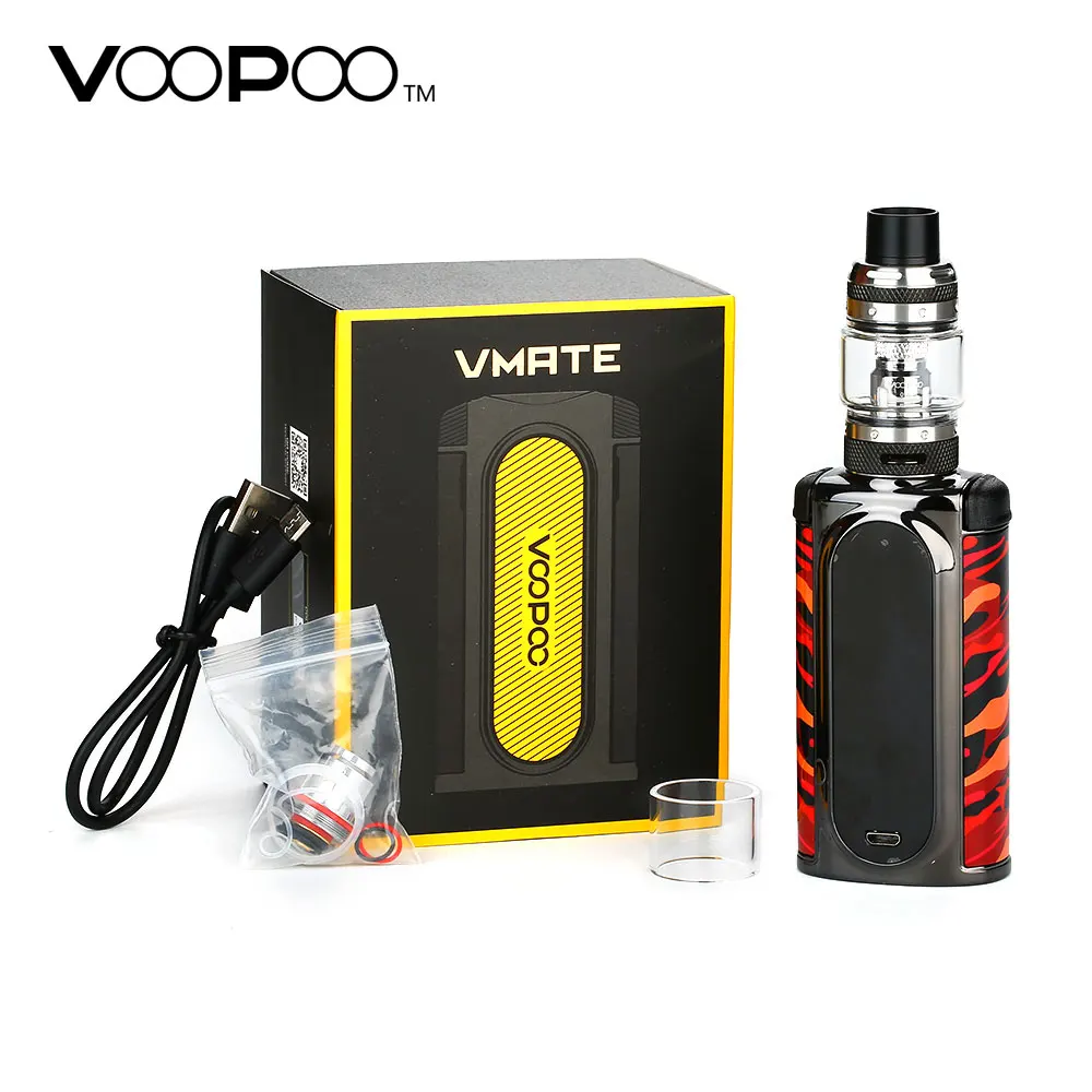 Набор для вейпа VOOPOO Vmate TC 200 Вт с баком 8 мл/1 мл UFORCE T1 и 32 значным геном. Чип