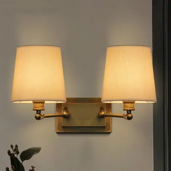 Europe fabric wall lamp Nordic brass copper bedside wall light modern and personality living room dining room lighting fixtures
Europe fabric wall lamp Nordic brass copper bedside wall light modern and personality living room dining room lighting fixtures