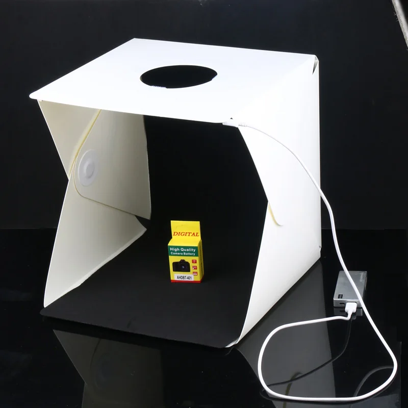 30CMX30CMX30CM Mini Folding Studio Diffuse Soft Box With LED Light Black White Background Photo Studio Accessories
30CMX30CMX30CM Mini Folding Studio Diffuse Soft Box With LED Light Black White Background Photo Studio Accessories