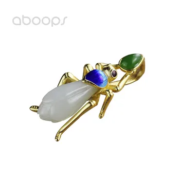 Cute 925 Sterling Silver Enamel Gold Grasshopper Necklace Pendant with White Stone for Women Girls Free Shipping
Cute 925 Sterling Silver Enamel Gold Grasshopper Necklace Pendant with White Stone for Women Girls Free Shipping