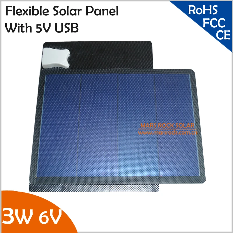 3W 6V Small Black Flexible Solar Panel with USB Interface Applied in Charging iPhone, Samsung mobiles
3W 6V Small Black Flexible Solar Panel with USB Interface Applied in Charging iPhone, Samsung mobiles