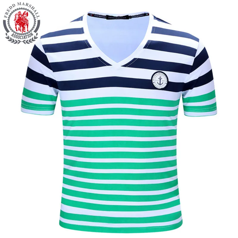 Fredd Marshall Brand Fashion Men's T-Shirt Men Cotton V Neck Stripe Printed Short Sleeve T Shirts Tops Summer Male Casual TShirt
Fredd Marshall Brand Fashion Men's T-Shirt Men Cotton V Neck Stripe Printed Short Sleeve T Shirts Tops Summer Male Casual TShirt