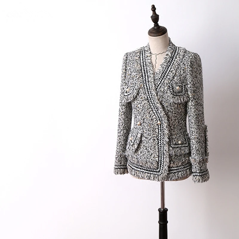 Fashion Brand Blazer Women Single Button Pockets Tassel Jacket 2018 Autumn Winter Lady Long Sleeve Slim Vintage Coat
Fashion Brand Blazer Women Single Button Pockets Tassel Jacket 2018 Autumn Winter Lady Long Sleeve Slim Vintage Coat