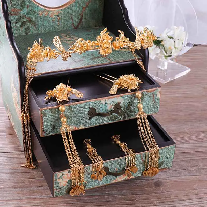 Chinese Gold Butterfly Handmade Phoenix Coronet Bridal Headpiece Tiaras Crowns Noiva Bride Jewelry Set Wedding Hair Accessories
Chinese Gold Butterfly Handmade Phoenix Coronet Bridal Headpiece Tiaras Crowns Noiva Bride Jewelry Set Wedding Hair Accessories
