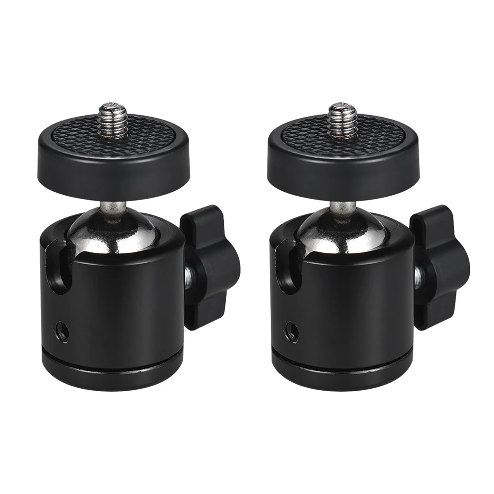 2pcs 360 Degree Rotating Swivel Mini Tripod Ball Head w/1/4" Screw Thread Base Mount for DLSR Camera Camcorder LED Light Bracket
2pcs 360 Degree Rotating Swivel Mini Tripod Ball Head w/1/4" Screw Thread Base Mount for DLSR Camera Camcorder LED Light Bracket