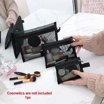 Toiletry Zipper Fashion Storage Travel Cosmetic Bag Makeup Portable Black Transparent Mesh Organizer Women Wash Multifunction
Toiletry Zipper Fashion Storage Travel Cosmetic Bag Makeup Portable Black Transparent Mesh Organizer Women Wash Multifunction