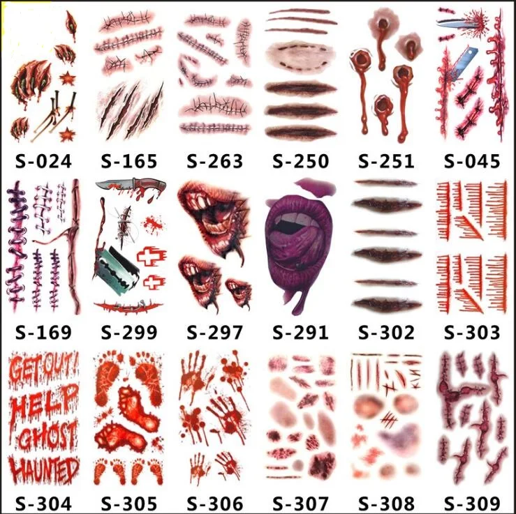 5Pcs Halloween Horror Theme Scars Series Tattoo Stickers Waterproof Stickers Wound Blood Injury Fake Bloody Bleeding Scary
5Pcs Halloween Horror Theme Scars Series Tattoo Stickers Waterproof Stickers Wound Blood Injury Fake Bloody Bleeding Scary
