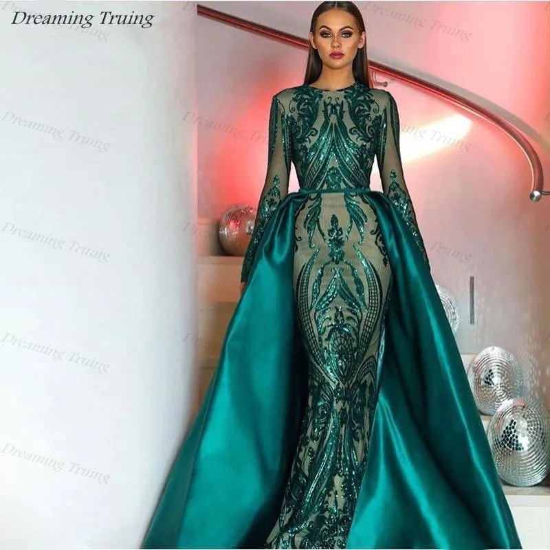 Red Carpet Mermaid Evening Dresses Detachable Train Sequined Long GreenElegant Women Prom Evening Party Dress Celebrity Gowns
Red Carpet Mermaid Evening Dresses Detachable Train Sequined Long GreenElegant Women Prom Evening Party Dress Celebrity Gowns