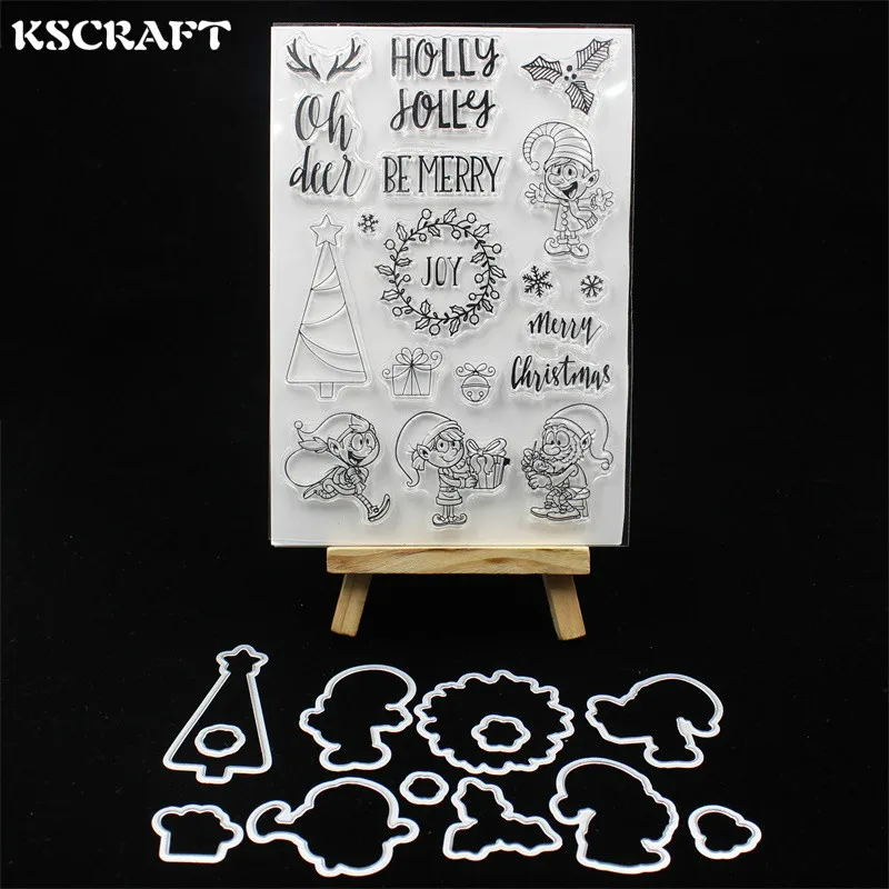 KSCRAFT Merry Christmas Transparent Clear Silicone Stamp Cutting Dies Set for DIY scrapbooking/photo album Decorative 110
KSCRAFT Merry Christmas Transparent Clear Silicone Stamp Cutting Dies Set for DIY scrapbooking/photo album Decorative 110