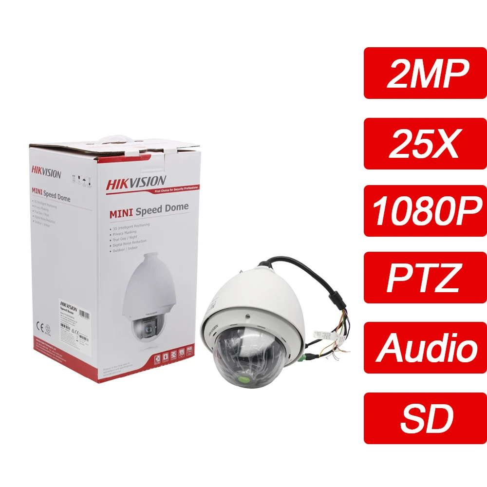 Hikvision 2MP 25X Zoom 1080P Dome PTZ IP Camera Audio Built-in SD Card Slot PoE Onvif Outdoor CCTV Surveillance DS-2DE4225IW-DE
Hikvision 2MP 25X Zoom 1080P Dome PTZ IP Camera Audio Built-in SD Card Slot PoE Onvif Outdoor CCTV Surveillance DS-2DE4225IW-DE