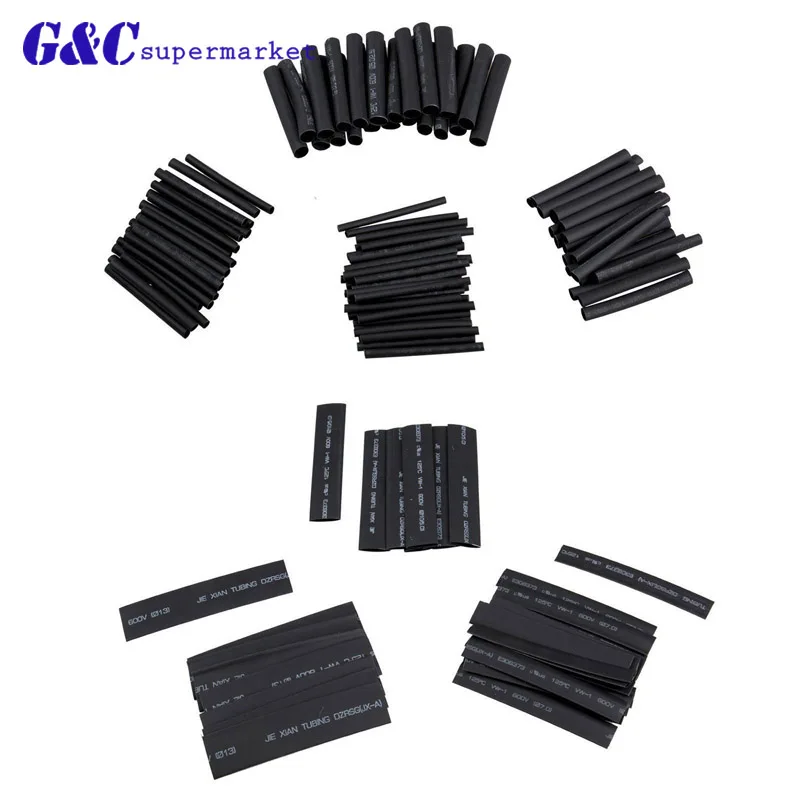 127pcs Black Tube Car Cable Sleeving Assortment Wrap Wire Kit with Polyolefin Assortment 
127pcs Black Tube Car Cable Sleeving Assortment Wrap Wire Kit with Polyolefin Assortment