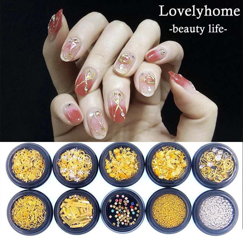 Gold Silver Rivet Nail Studs 3D Nail Art Decoration Gold Circle Stars Moon Round Square Triangle Mixed Accessories For DIY
Gold Silver Rivet Nail Studs 3D Nail Art Decoration Gold Circle Stars Moon Round Square Triangle Mixed Accessories For DIY