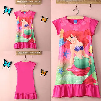 2016 Summer Hot-Selling Princess Girls Kids Casual Cartoon Mermaid Printed Dress Pyjamas Nightdress Nightie 6-16Y Clothes
2016 Summer Hot-Selling Princess Girls Kids Casual Cartoon Mermaid Printed Dress Pyjamas Nightdress Nightie 6-16Y Clothes
