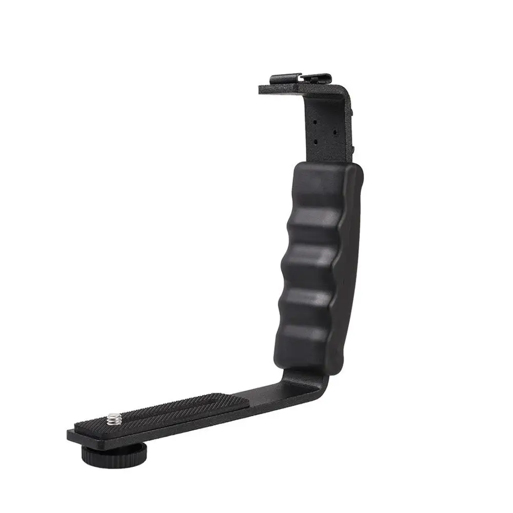Camera L-shaped Stand Dual Cold Shoe 2 Shoe Flash Bracket DV Light Mount Support Holder for DSLR SLR Camcorder Photography
Camera L-shaped Stand Dual Cold Shoe 2 Shoe Flash Bracket DV Light Mount Support Holder for DSLR SLR Camcorder Photography