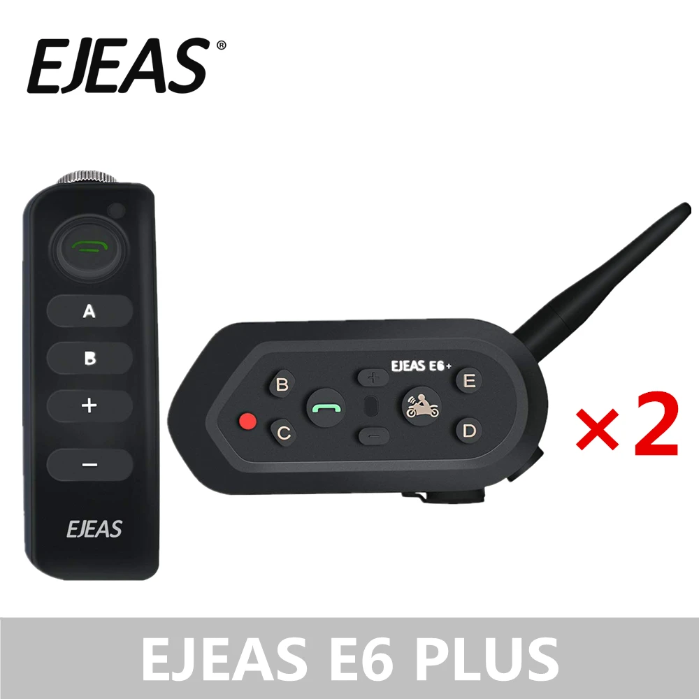 EJEAS E6 Plus Handlebar Remote Control 1.2km Bluetooth Motorcycle Intercom Helmet Headsets VOX AUX for 6 Riders Dual Pack
EJEAS E6 Plus Handlebar Remote Control 1.2km Bluetooth Motorcycle Intercom Helmet Headsets VOX AUX for 6 Riders Dual Pack