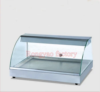 

Stainless Steel Energy Save Curved Egg Tart Display Warming Keep Cabinet Roasted Duck Chicken Display Showcase