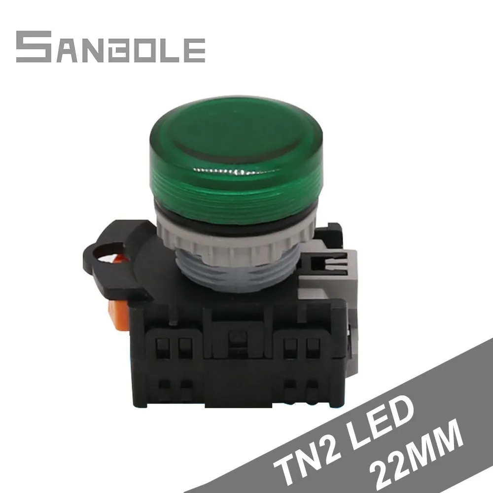 TN2 Signal Lamp LED Indicator Light 24V/220V Open Hole 22MM Electrical Circular Round Flat Head Green Button
TN2 Signal Lamp LED Indicator Light 24V/220V Open Hole 22MM Electrical Circular Round Flat Head Green Button