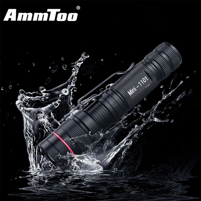 

CREE Q5 Black Led Flashlight 800Lumens Led Torch 3 Modes Zoomable Waterproof Led Flashlights Camping Hiking Use AA / 14500