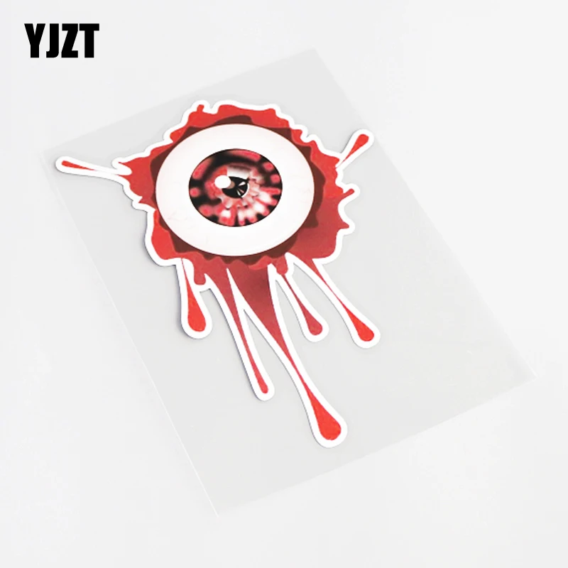 YJZT 11 см * 15 индивидуальная ПВХ наклейка в виде кровавого глаза на машину мотоцикл