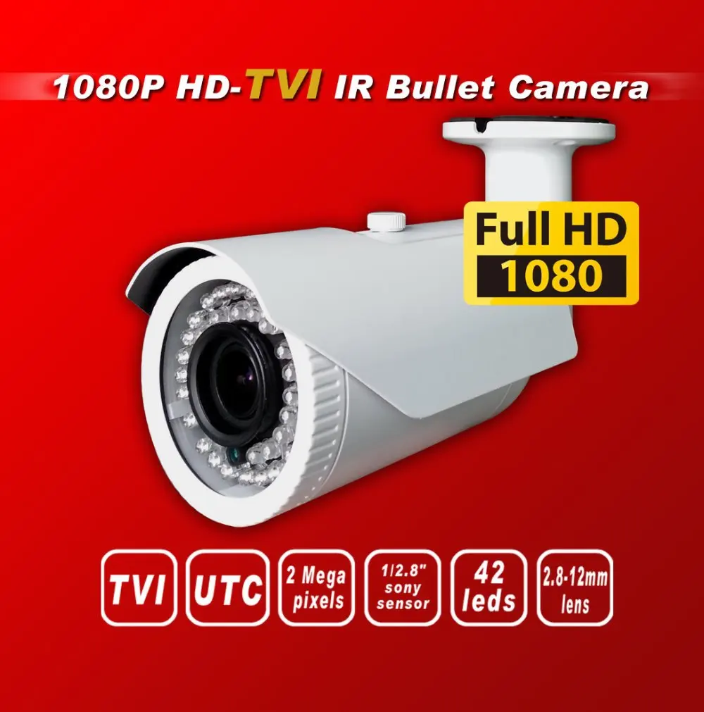 Бесплатная доставка HD TVI 1080P 1/2. 8 panasonic 2 4 M датчик безопасности камера 42IR м 12 мм