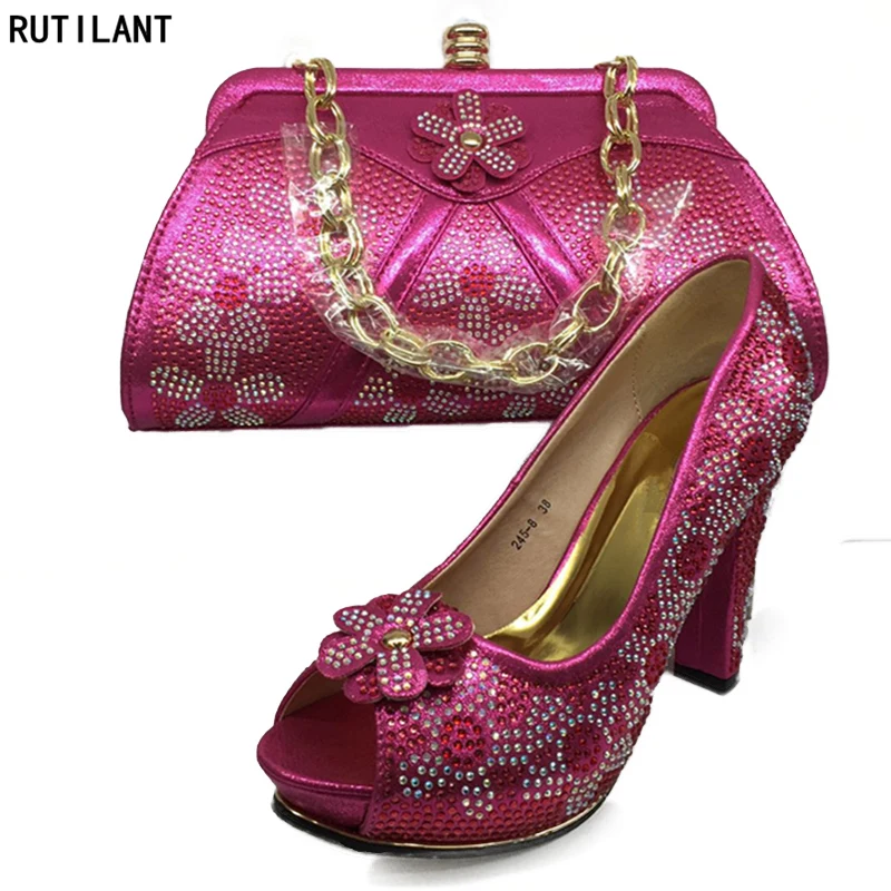 Latest Italian Ladies Shoe and Bag Set Decorated with Rhinestone Nigerian Shoes and Bag Set for Women African Shoes and Bag Sets
Latest Italian Ladies Shoe and Bag Set Decorated with Rhinestone Nigerian Shoes and Bag Set for Women African Shoes and Bag Sets