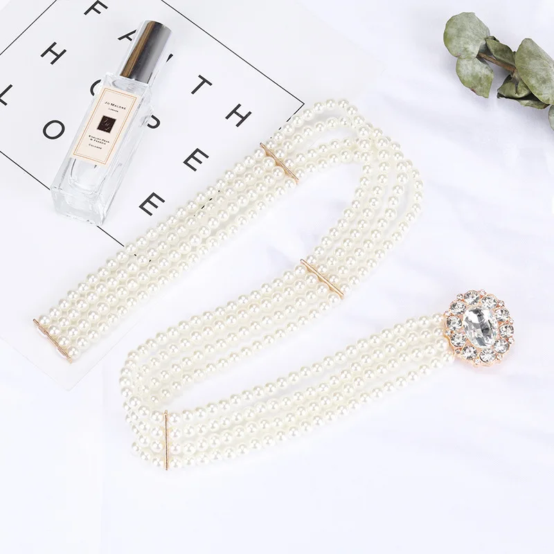 2019 New Fashion Waist Elastic Buckle Pearl Belts For Women Strap Female belt Accessories Dress Cintos Mujer Crystal Women
2019 New Fashion Waist Elastic Buckle Pearl Belts For Women Strap Female belt Accessories Dress Cintos Mujer Crystal Women