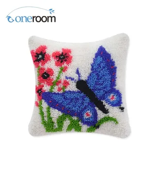 BZ296 Blue Butterfly Hook Rug Kit Pillow DIY Unfinished Crocheting Yarn Mat Latch Hook Rug Kit Floor
BZ296 Blue Butterfly Hook Rug Kit Pillow DIY Unfinished Crocheting Yarn Mat Latch Hook Rug Kit Floor