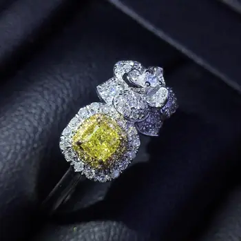 Fine Jewelry Real Pure 18 K Gold 100% Natural Yellow Diamond 0.22ct Wedding Engagement Female Rings for Women Fine Diamonds Ring
Fine Jewelry Real Pure 18 K Gold 100% Natural Yellow Diamond 0.22ct Wedding Engagement Female Rings for Women Fine Diamonds Ring
