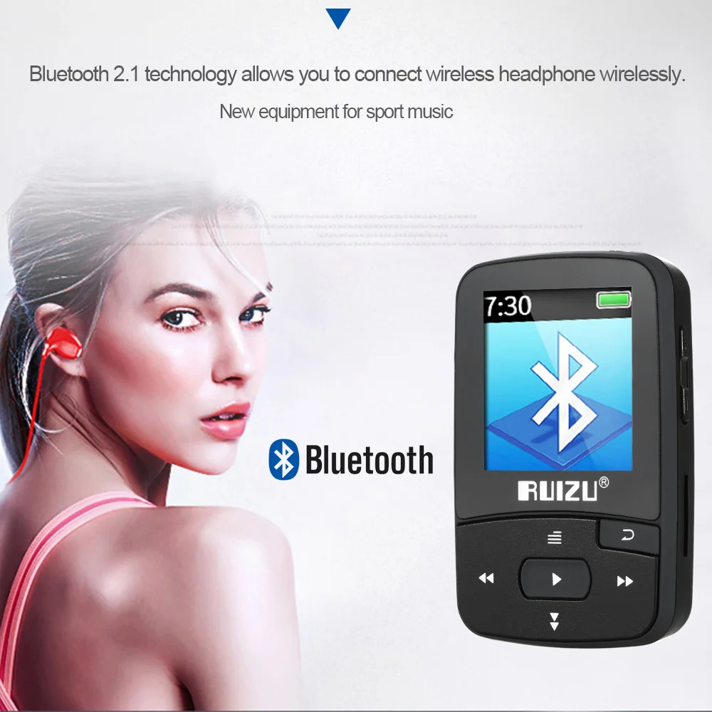 ruizu X50 radio Mp3 player Bluetooth HiFi Lossless Sound Pedometer TF Card FM Radio 8GB MP3 Player Record E-book Time Calendar
ruizu X50 radio Mp3 player Bluetooth HiFi Lossless Sound Pedometer TF Card FM Radio 8GB MP3 Player Record E-book Time Calendar