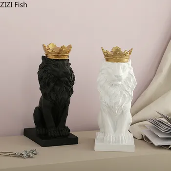 Black and White Augustine Lion Statue Resin Decorative Ornaments Nordic Style Home Decoration Art Crafts
Black and White Augustine Lion Statue Resin Decorative Ornaments Nordic Style Home Decoration Art Crafts