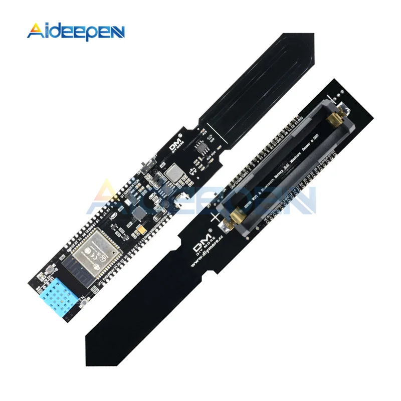 ESP32 DHT11 CP2104 Wireless Wifi Bluetooth Soil Temperature Humidity Sensor Detection Module With 18650 Lithium Battery Holder
ESP32 DHT11 CP2104 Wireless Wifi Bluetooth Soil Temperature Humidity Sensor Detection Module With 18650 Lithium Battery Holder