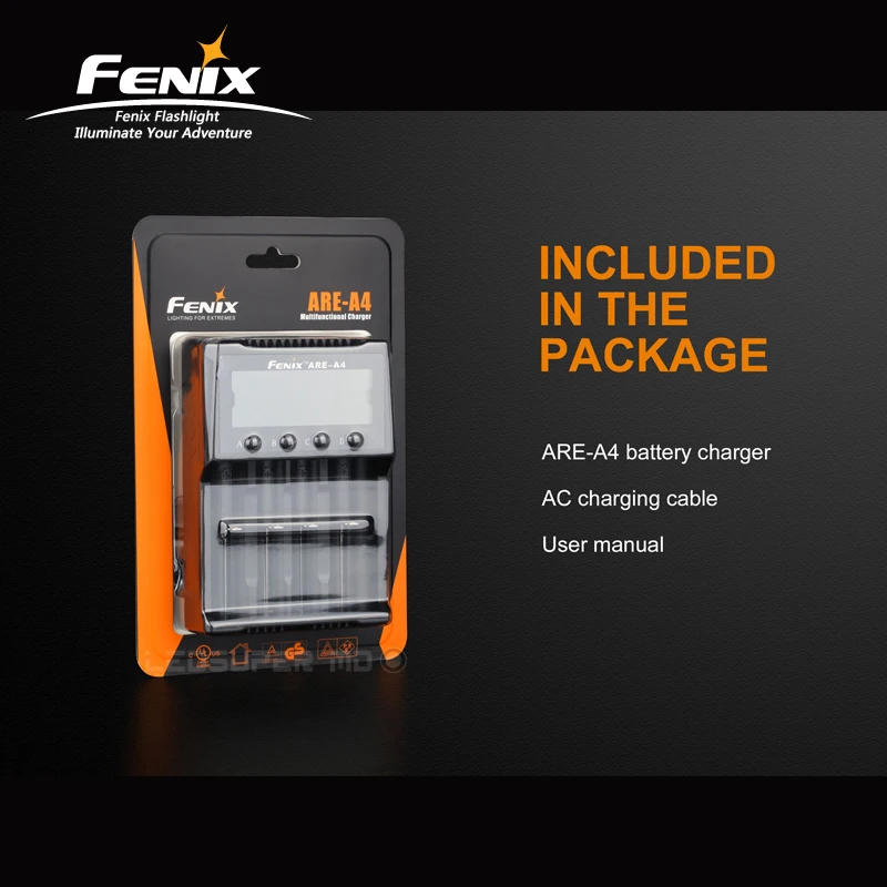 Multifunctional Fenix ARE-A4 Quad Channel Smart Charger Compatible with Li-ion & Ni-MHNi-Cd Batteries (With LCD Screen)
Multifunctional Fenix ARE-A4 Quad Channel Smart Charger Compatible with Li-ion & Ni-MHNi-Cd Batteries (With LCD Screen)