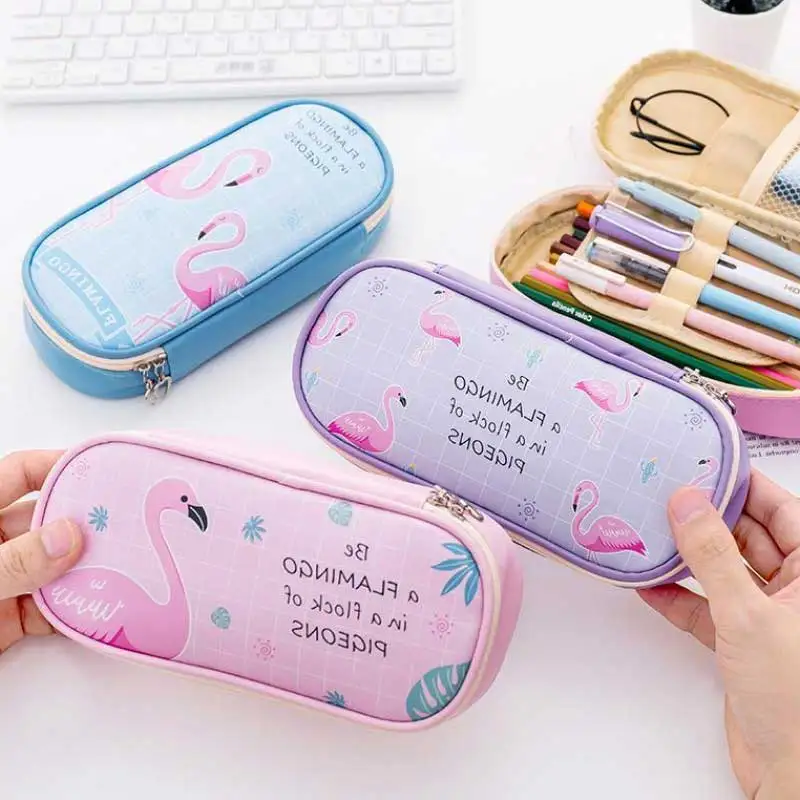 Korean kawaii Flamingo Pencil Case School Stationery Waterproof PU Multifunctional Pencil Box for Boy or Girl Child's Cute Gift
Korean kawaii Flamingo Pencil Case School Stationery Waterproof PU Multifunctional Pencil Box for Boy or Girl Child's Cute Gift