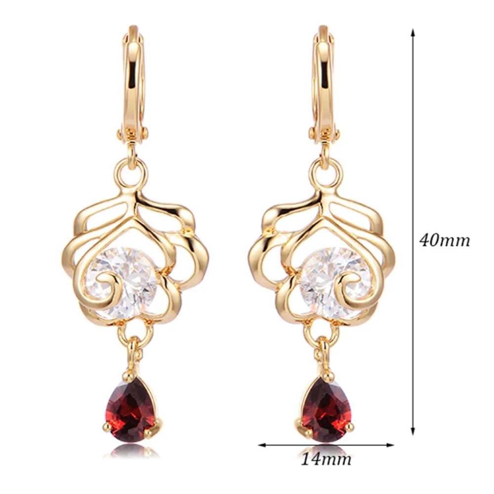 2018 new crystal Drop Earrings for women Flower Shape Hanging Austrian Crystals Fashion design Jewelry Wholesa | Украшения и