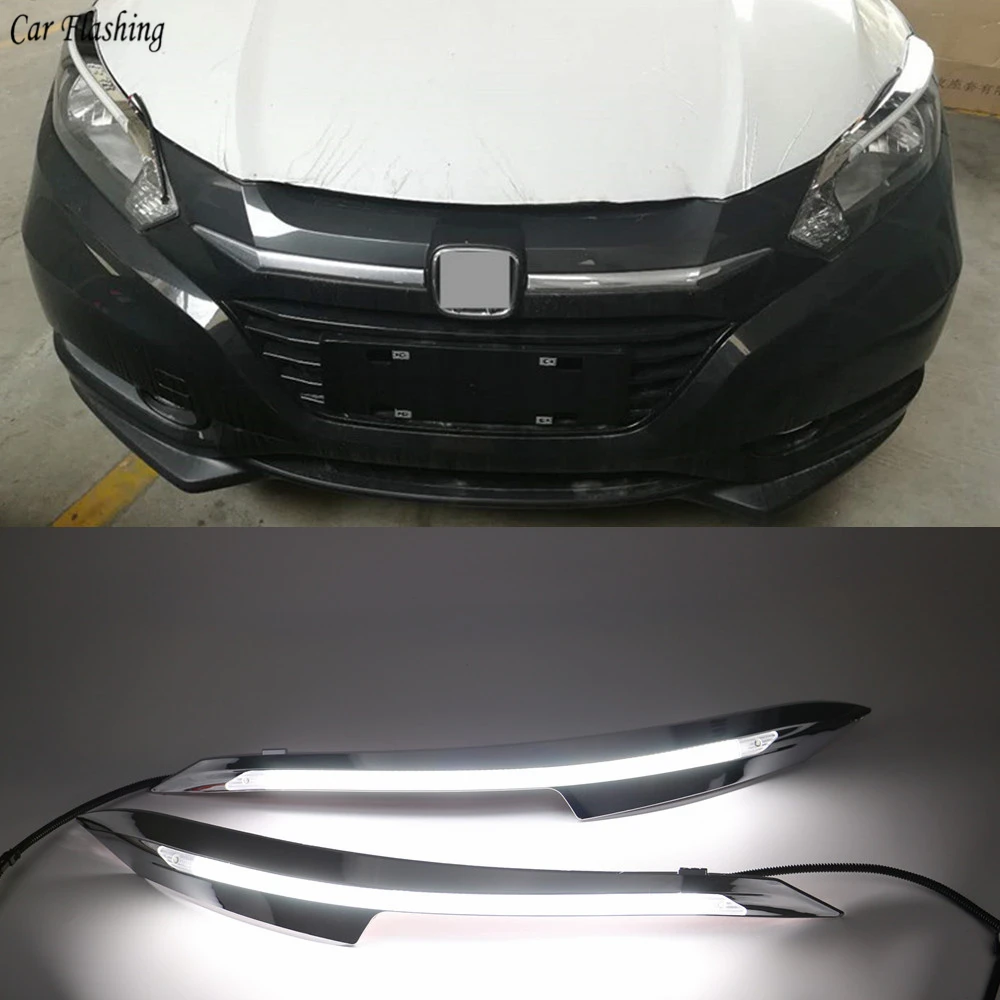 Car flashing 2PCS LED Daytime Running Light with Turn Signal Relay Car Headlight Eyebrow For Honda HRV HR-V 2015 2016 2017 2018
Car flashing 2PCS LED Daytime Running Light with Turn Signal Relay Car Headlight Eyebrow For Honda HRV HR-V 2015 2016 2017 2018
