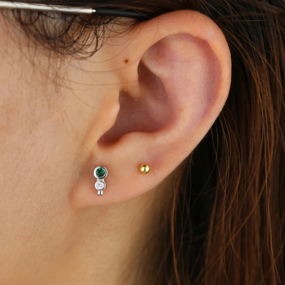 100% 925 sterling silver green cz stone paved mini stud earring for women lady tiny stud earring
100% 925 sterling silver green cz stone paved mini stud earring for women lady tiny stud earring
