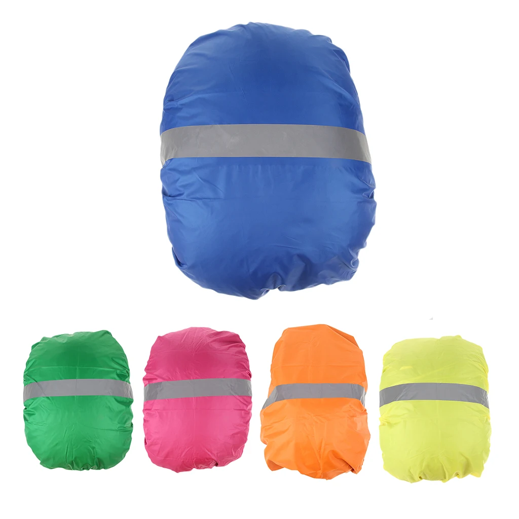 MagiDeal High Visibility Drawstring Rainproof Cover Reflective Waterproof Backpack Cover Rain Dust Proof Outdoors