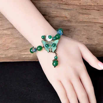 Ethnic bracelet female hand-woven green agate bracelet jewelry handmade bracelets
Ethnic bracelet female hand-woven green agate bracelet jewelry handmade bracelets