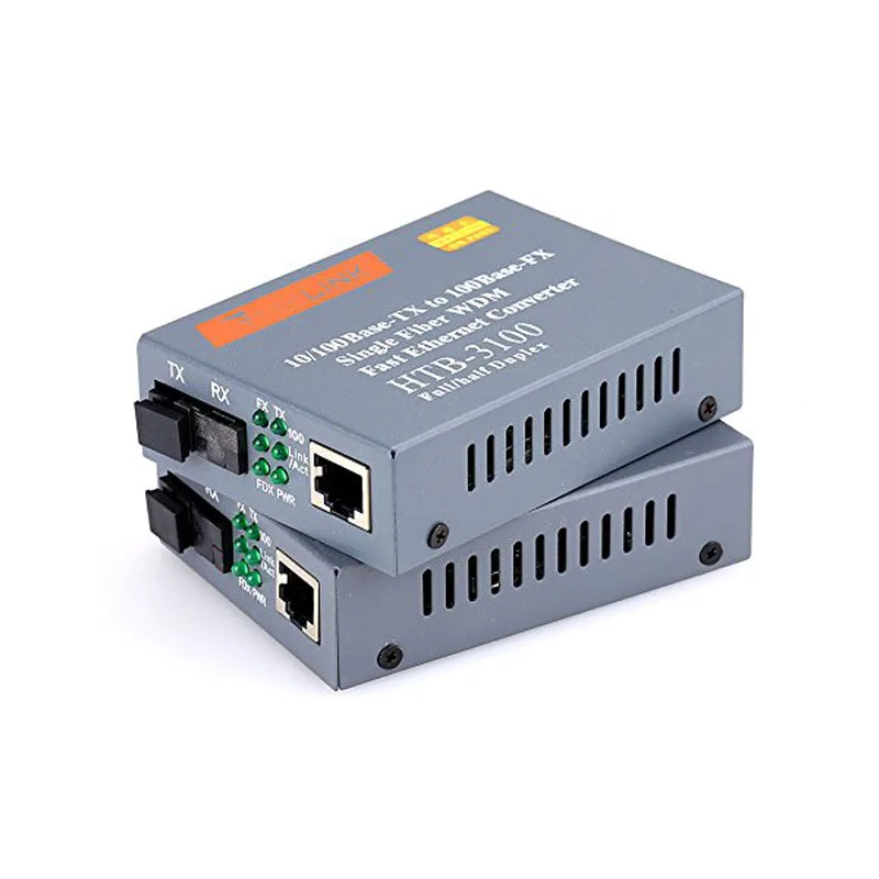 Supply 1 double HTB-3100AB 10/100M Base-TX Optical Fiber Ethernet Media Converter 25km SC interface Singlemode Fiber Converter
Supply 1 double HTB-3100AB 10/100M Base-TX Optical Fiber Ethernet Media Converter 25km SC interface Singlemode Fiber Converter