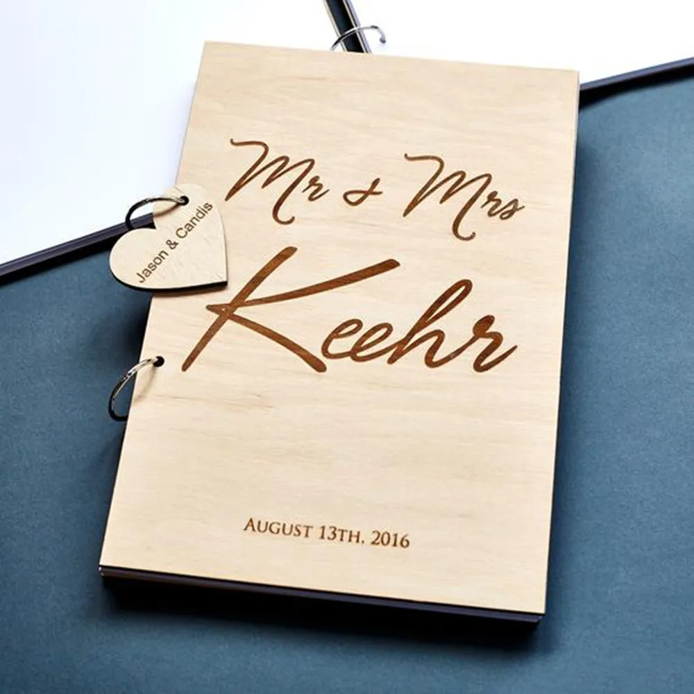Wood Mr and Mrs Wedding Guest Book Personalized Wooden Wedding Guestbook Two Ring Customized Wedding Party Album Book Supplies
Wood Mr and Mrs Wedding Guest Book Personalized Wooden Wedding Guestbook Two Ring Customized Wedding Party Album Book Supplies
