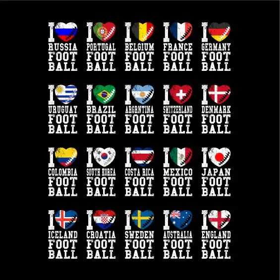 

2019 I LOVE FOOTBALL MEN FLAG PRINT T SHIRT GERMANY RUSSIA BRAZIL PORTUGAL ARGRNTINA POLAND FRANCE SPAIN ENGLAND SOCCER TEES