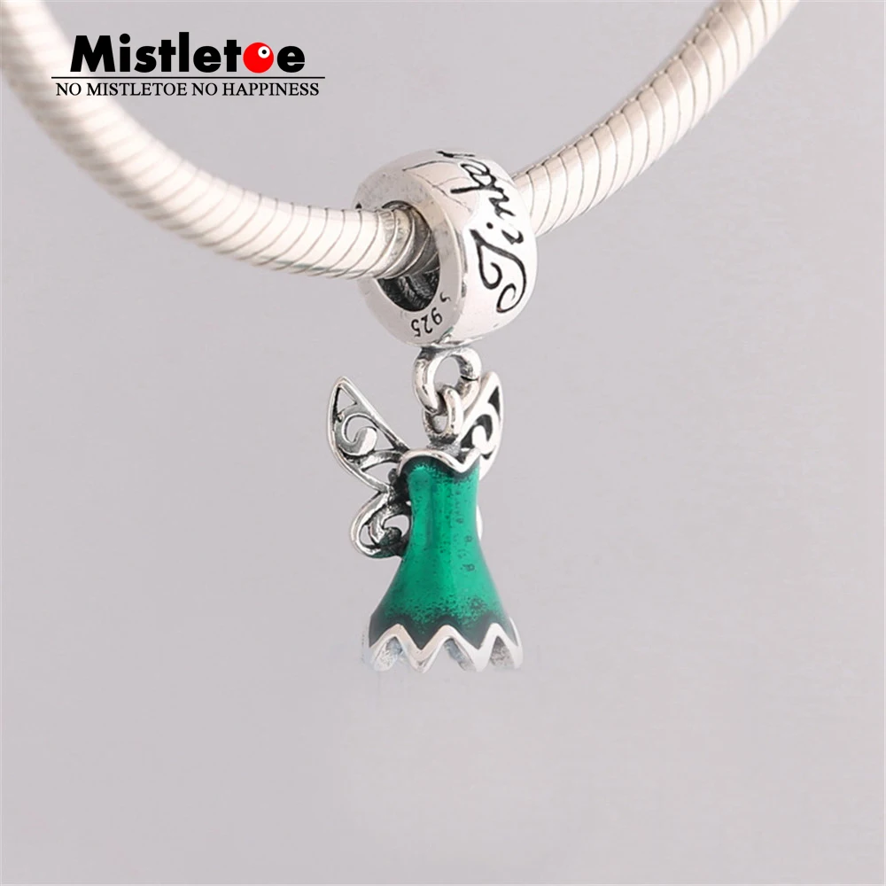 Authentic 925 Sterling Silver Tinker Bell's Dress, Glittering Green Enamel Dangle Charms Fit European Bracelet Necklace Jewelry
Authentic 925 Sterling Silver Tinker Bell's Dress, Glittering Green Enamel Dangle Charms Fit European Bracelet Necklace Jewelry