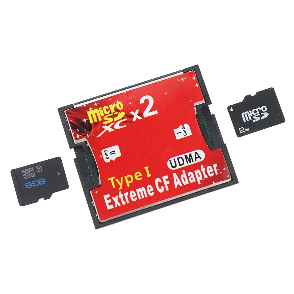 2018 высокое качество красный двойной слот Micro SD SDHC SDXC TF в CF адаптер MicroSD