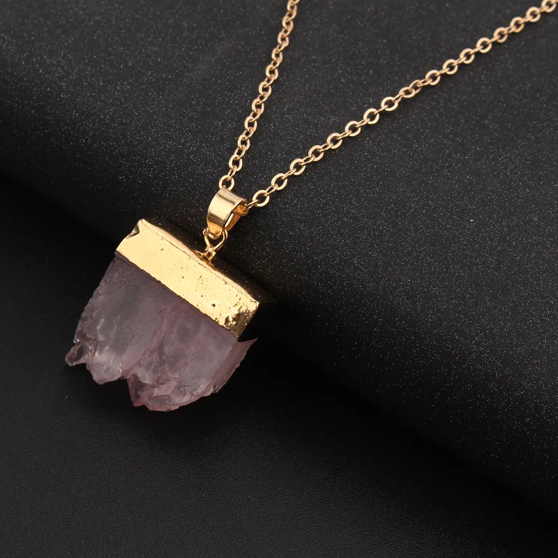 BELLAHYDIARY Bijoux Resin Irregular Stone Choker Chain Necklace Women Jewelry Gold Color Pink Green Necklaces Pendientes 2019 (2)