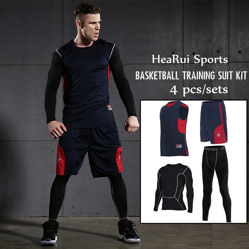 Men's Basketball Training Suit Set 4pcs High Quality Throwback College Basketball Jersey Quick-Dry Compression Tights Leggings
Men's Basketball Training Suit Set 4pcs High Quality Throwback College Basketball Jersey Quick-Dry Compression Tights Leggings