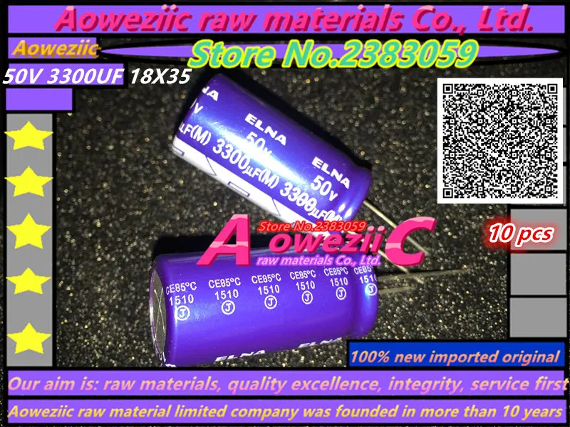 Aoweziic 10 PCS new imported original 50V 3300UF 18X35 RE3 series audio frequency firing electrolytic capacitor imports 85 deg
Aoweziic 10 PCS new imported original 50V 3300UF 18X35 RE3 series audio frequency firing electrolytic capacitor imports 85 deg