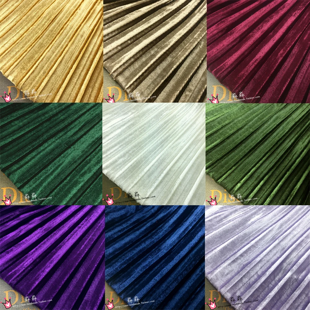 3M High-Grade Soft Large Pleated Crushed Fabric Golden Velvet Skirt Strapless Dress Fabric Electro-optic Crumpled Fabric Cloth
3M High-Grade Soft Large Pleated Crushed Fabric Golden Velvet Skirt Strapless Dress Fabric Electro-optic Crumpled Fabric Cloth
