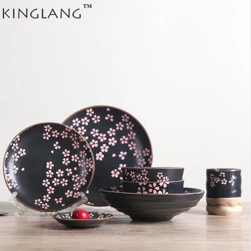 Japanese Style Cherry Blossom Ceramic Black Rectangle Squre Main Course Dish Cup Bowl Round Dinner Plate Tableware
Japanese Style Cherry Blossom Ceramic Black Rectangle Squre Main Course Dish Cup Bowl Round Dinner Plate Tableware